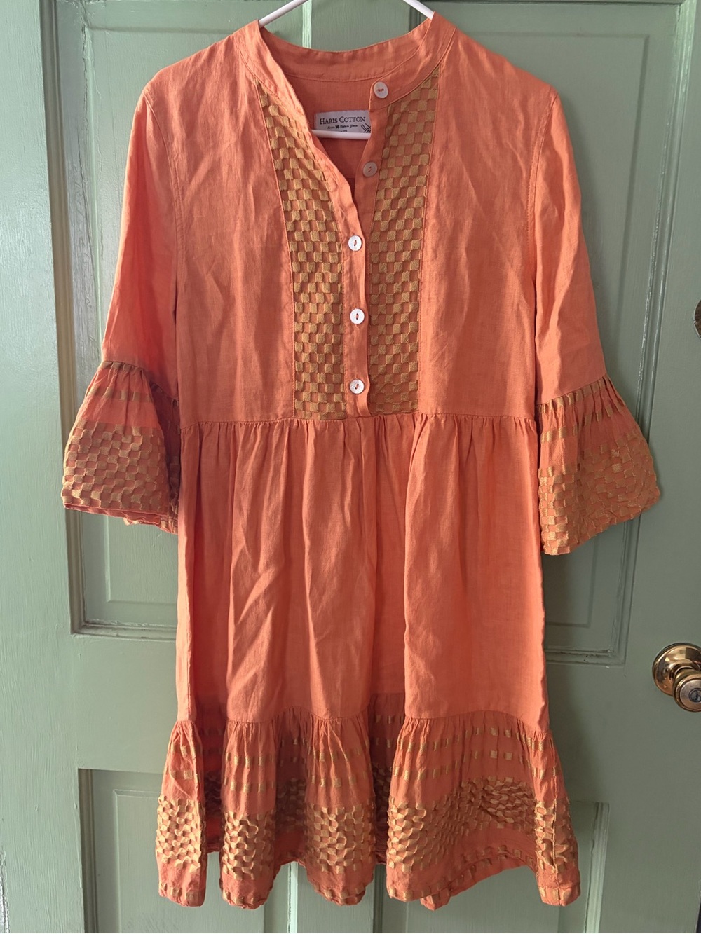 Harris Cotton Greek Linen Dress New with Tags
